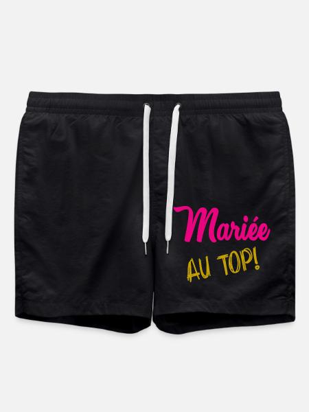 I CAN'T I'M MARRIED - Swim Trunks - black