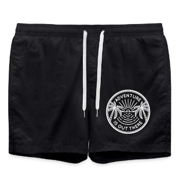 Aventure palmiers de mer - Short de bain - noir - Devant - AI Model Male 185 light (185cm)