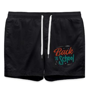 Back to school - Swim Trunks - black - Front - AI Model Male 185 light (185cm)