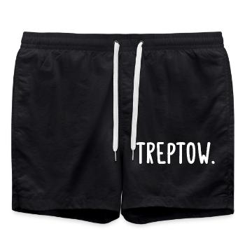 Treptow Berlin Bezirk Fancy - Badeshorts - Schwarz - Vorne - AI Model Male 185 light (185cm)