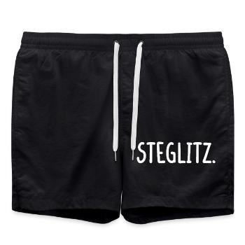 Steglitz Berlin Bezirk Fancy - Badeshorts - Schwarz - Vorne - AI Model Male 185 light (185cm)