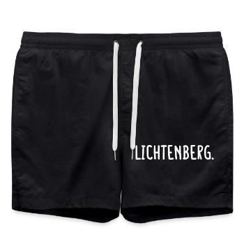 Lichtenberg Berlin Bezirk - Badeshorts - Schwarz - Vorne - AI Model Male 185 light (185cm)