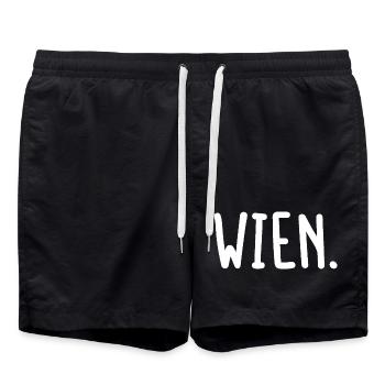 Wien Österreich Fancy - Badeshorts - Schwarz - Vorne - AI Model Male 185 light (185cm)