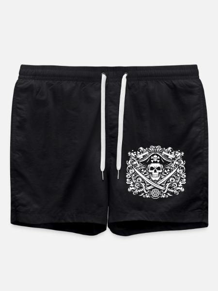 Pirate logo - Swim Trunks - black