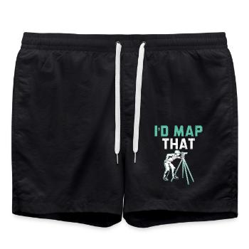 Ich würde das kartieren Land Technician Land Surve - Badeshorts - Schwarz - Vorne - AI Model Male 185 light (185cm)