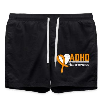ADHS-Bewusstsein Nuerodiversität Anders denken - Badeshorts - Schwarz - Vorne - AI Model Male 185 light (185cm)