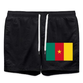 Kamerun - Badeshorts - Schwarz - Vorne - AI Model Male 185 light (185cm)