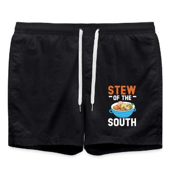 Gumbo-Liebhaber Foodie Louisiana Essen Cajun-Küche - Badeshorts - Schwarz - Vorne - AI Model Male 185 light (185cm)