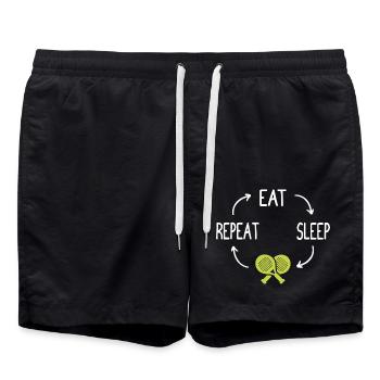 Padel Padelspieler Padeltennis Paddle Padeltrainer - Badeshorts - Schwarz - Vorne - AI Model Male 185 light (185cm)