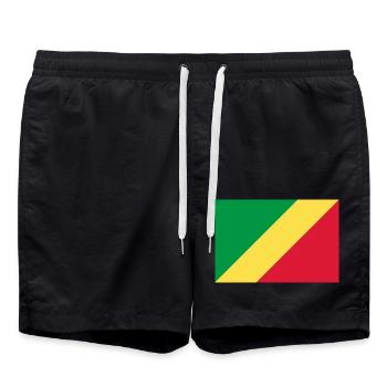 Demokratische Republik Kongo - Badeshorts - Schwarz - Vorne - AI Model Male 185 light (185cm)