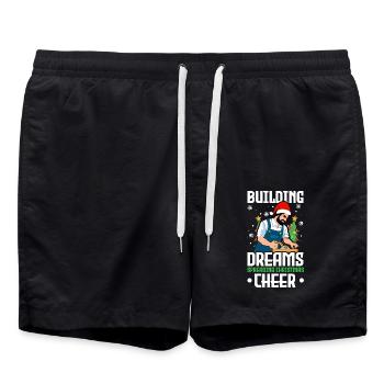 Jingle Bells Gesunde Zähne schwillt Zahnarzt Zahnä - Badeshorts - Schwarz - Vorne - AI Model Male 185 light (185cm)