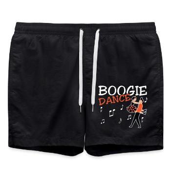 Boogie Woogie Dancer Dancing Paartanz Vintage - Badeshorts - Schwarz - Vorne - AI Model Male 185 light (185cm)