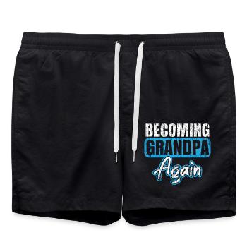 Werde Großvater Wieder Glücklicher Opa - Badeshorts - Schwarz - Vorne - AI Model Male 185 light (185cm)