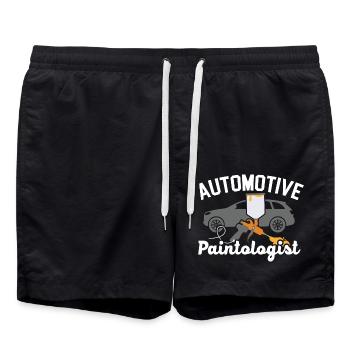 Meine Hände mögen schmutzig sein, aber mein Geld i - Badeshorts - Schwarz - Vorne - AI Model Male 185 light (185cm)