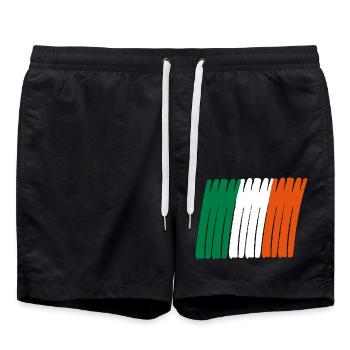 ireland flag sport football - Badeshorts - Schwarz - Vorne - AI Model Male 185 light (185cm)