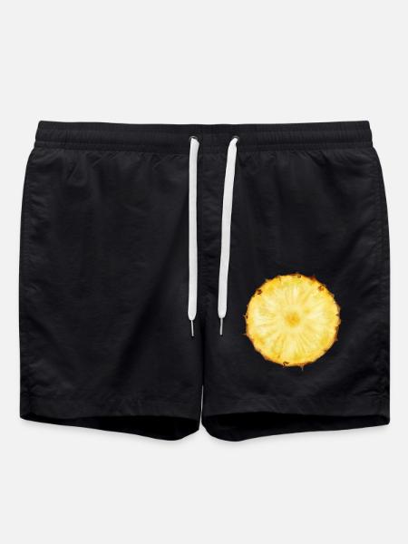 Ananas - Badeshorts - Schwarz