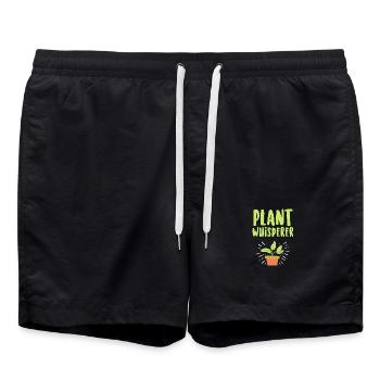 Pflanzen Flüsterer Gärtner - Badeshorts - Schwarz - Vorne - AI Model Male 185 light (185cm)