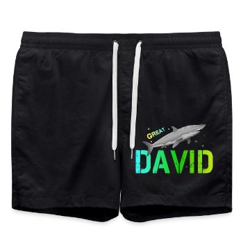 David - Badeshorts - Schwarz - Vorne - AI Model Male 185 light (185cm)