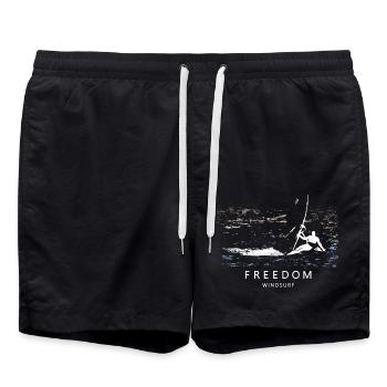 Windsurf LIBERTÉ Planetfisher auf dem Meer oder dem Meer - Badeshorts - Schwarz - Vorne - AI Model Male 185 light (185cm)