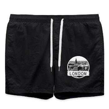 London City - Badeshorts - Schwarz - Vorne - AI Model Male 185 light (185cm)