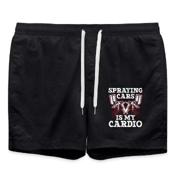 Rostentfernung ist mein Steckenpferd Karosserielac - Badeshorts - Schwarz - Vorne - AI Model Male 185 light (185cm)