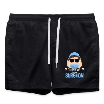 Souveräne Chirurgin Operationsteam - Badeshorts - Schwarz - Vorne - AI Model Male 185 light (185cm)