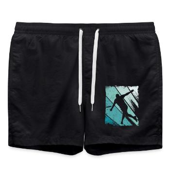 Discgolf Discgolfer Design Sport Disc Golf - Badeshorts - Schwarz - Vorne - AI Model Male 185 light (185cm)