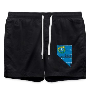 Nevada USA Staat Amerika Nevadan Carson City - Badeshorts - Schwarz - Vorne - AI Model Male 185 light (185cm)