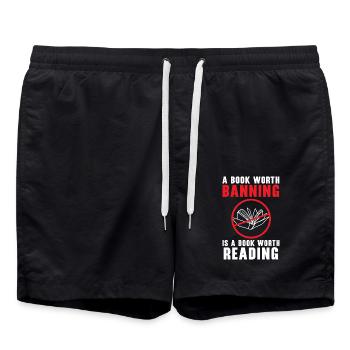 Sobald ich dieses Kapitel beendet habe! Ein weiter - Badeshorts - Schwarz - Vorne - AI Model Male 185 light (185cm)