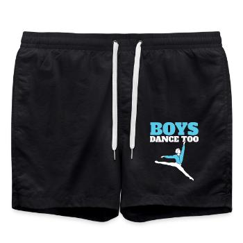 Boys Dance Too - Badeshorts - Schwarz - Vorne - AI Model Male 185 light (185cm)