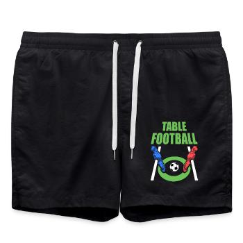 Spritziger Tischfußball Angreifer - Badeshorts - Schwarz - Vorne - AI Model Male 185 light (185cm)