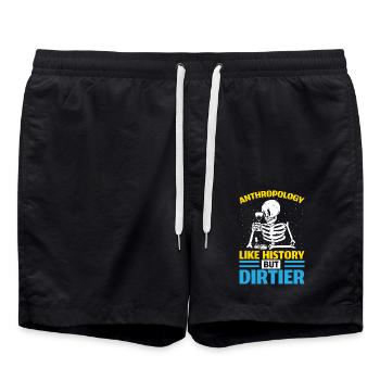 Anthropologie Wie Geschichte, aber schmutziger - Badeshorts - Schwarz - Vorne - AI Model Male 185 light (185cm)
