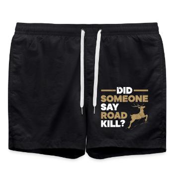Hat jemand Road Kill gesagt? Jagd auf Taxidermie - Badeshorts - Schwarz - Vorne - AI Model Male 185 light (185cm)
