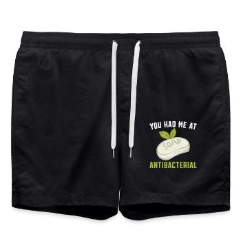 Sie hatten mich bei Antibakterieller Seifenherstel - Badeshorts - Schwarz - Vorne - AI Model Male 185 light (185cm)