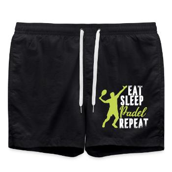 Padel Padelspieler Padeltennis Paddle Spanien - Badeshorts - Schwarz - Vorne - AI Model Male 185 light (185cm)