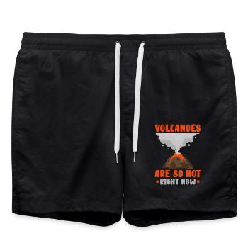 Vulkane sind im Moment so heiß Lava Vulkan - Badeshorts - Schwarz - Vorne - AI Model Male 185 light (185cm)