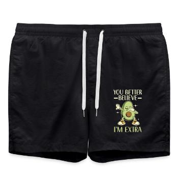 Du kannst mir glauben, dass ich extra Avocado Guac - Badeshorts - Schwarz - Vorne - AI Model Male 185 light (185cm)