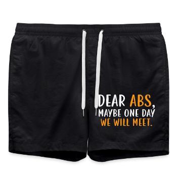 Lieber Abs Vielleicht werden wir uns eines Tages t - Badeshorts - Schwarz - Vorne - AI Model Male 185 light (185cm)