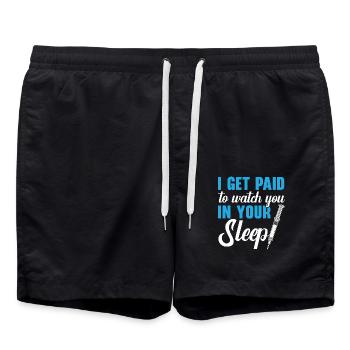 Ich werde dafür bezahlt, Sie im Schlaf zu beobacht - Badeshorts - Schwarz - Vorne - AI Model Male 185 light (185cm)