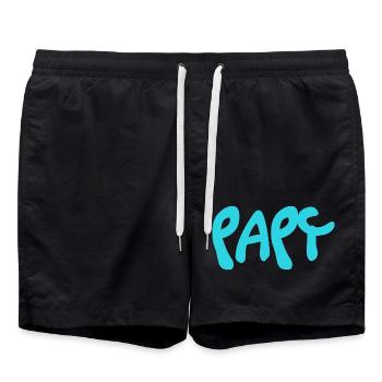 OPA. VATERTAG. FROHER VATERTAG. ICH LIEBE DICH. - Badeshorts - Schwarz - Vorne - AI Model Male 185 light (185cm)