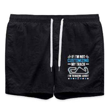 Wenn ich meine Bahn nicht anpasse, dann denke ich - Badeshorts - Schwarz - Vorne - AI Model Male 185 light (185cm)