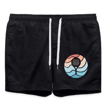 Padelschläger Padeltennis Padelspieler Padel - Badeshorts - Schwarz - Vorne - AI Model Male 185 light (185cm)
