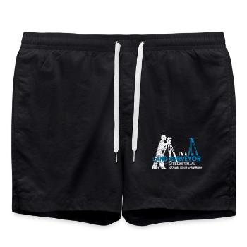 Präziser Landvermesser Feldeinsatz - Badeshorts - Schwarz - Vorne - AI Model Male 185 light (185cm)