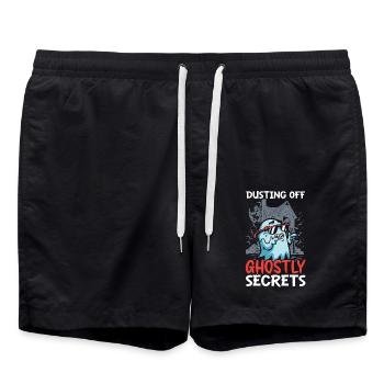 Abstauben geisterhafter Geheimnisse Hausmeister Ha - Badeshorts - Schwarz - Vorne - AI Model Male 185 light (185cm)
