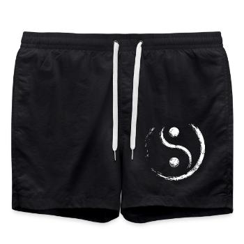 Yin and Yang Ausgleich - Badeshorts - Schwarz - Vorne - AI Model Male 185 light (185cm)