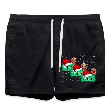 Ho Ho Ho Lebkuchenmännchen - Badeshorts - Schwarz - Vorne - AI Model Male 185 light (185cm)