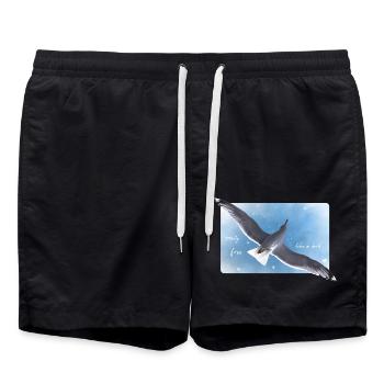 frei sein Freiheit - Badeshorts - Schwarz - Vorne - AI Model Male 185 light (185cm)