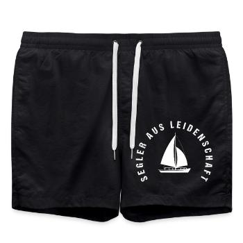 Segler aus Leidenschaft - Badeshorts - Schwarz - Vorne - AI Model Male 185 light (185cm)