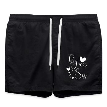 Große Schwester 2023 Big Sis 23 - Badeshorts - Schwarz - Vorne - AI Model Male 185 light (185cm)