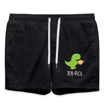 Tee - Badeshorts - Schwarz - Vorne - AI Model Male 185 light (185cm)
